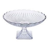 Centro de Mesa 32,7cm Diametro Por 17cm Altura Dubois em Cristal Ecologico